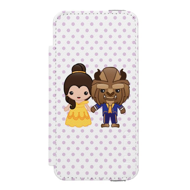 Beauty and the Beast Emoji Incipio iPhone Wallet Case (Folio Front)