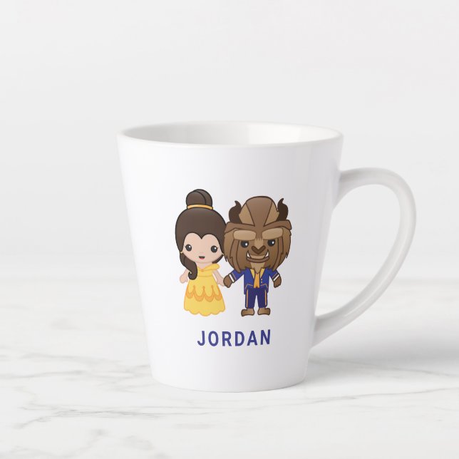 Beauty and the Beast Emoji Latte Mug (Right)
