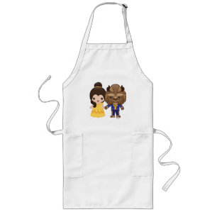 Beauty and the Beast Emoji Long Apron