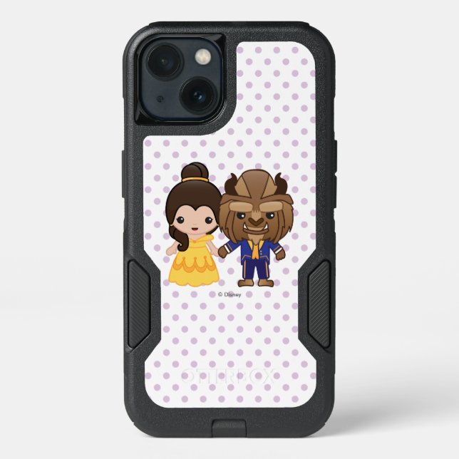 Beauty and the Beast Emoji Otterbox iPhone Case (Back)