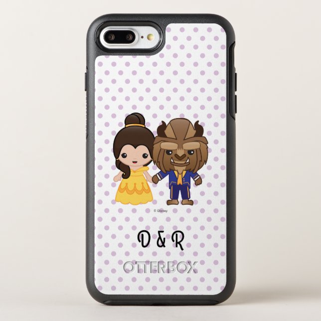 Beauty and the Beast Emoji Otterbox iPhone Case (Back)