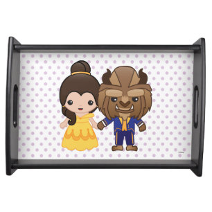 Beauty and the Beast Emoji Serving Tray