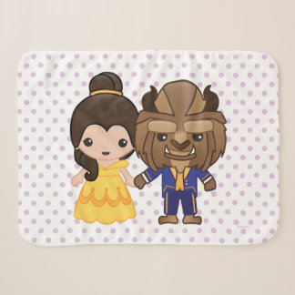 Beauty and the Beast Emoji Sherpa Blanket