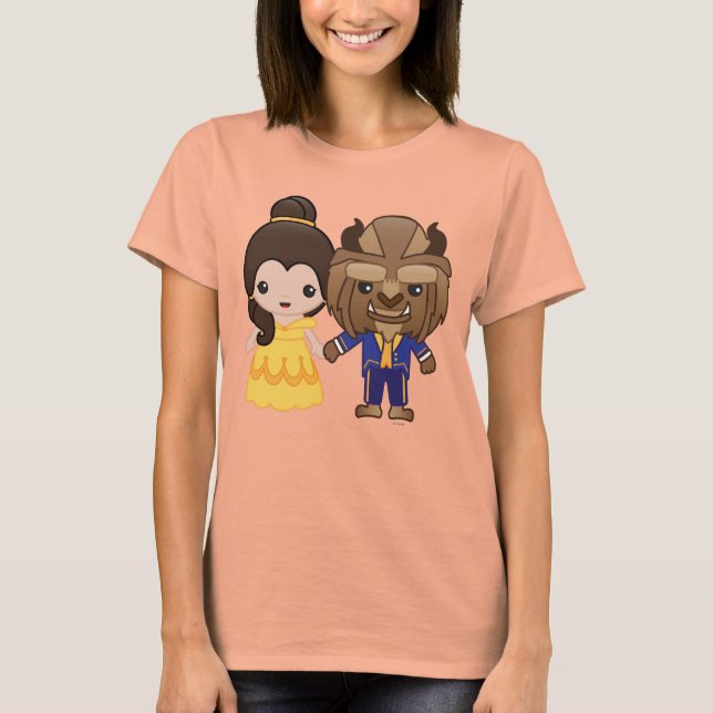 Beauty and the Beast Emoji T-Shirt (Front)
