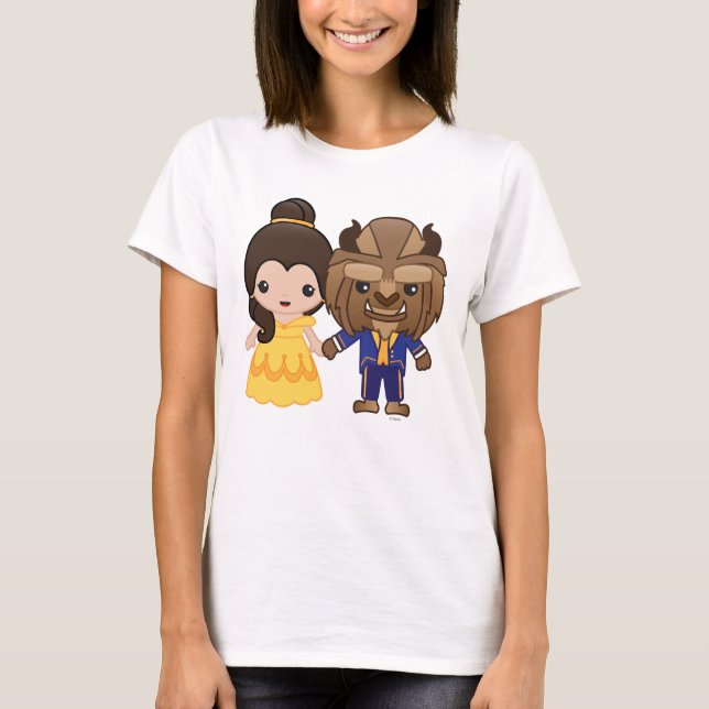 Beauty and the Beast Emoji T-Shirt (Front)