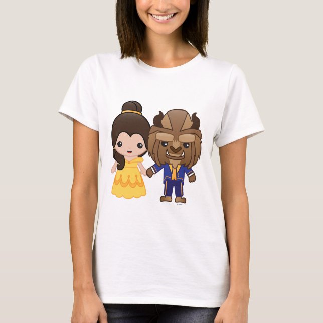 Beauty and the Beast Emoji T-Shirt (Front)