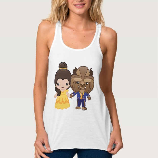 Beauty and the Beast Emoji Tank Top (Front)