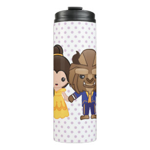 Beauty and the Beast Emoji Thermal Tumbler