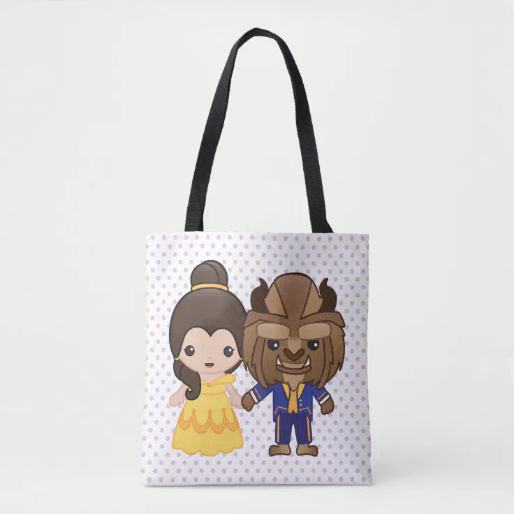 Beauty and the Beast Emoji Tote Bag Zazzle