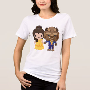 Beauty and the Beast Emoji Tri-Blend Shirt
