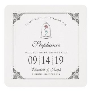Beauty and the Beast | Enchanted Rose - Bridesmaid Card