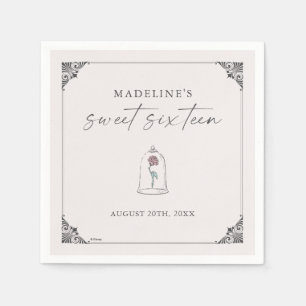 Beauty and the Beast Enchanted Rose Sweet 16 Napkins