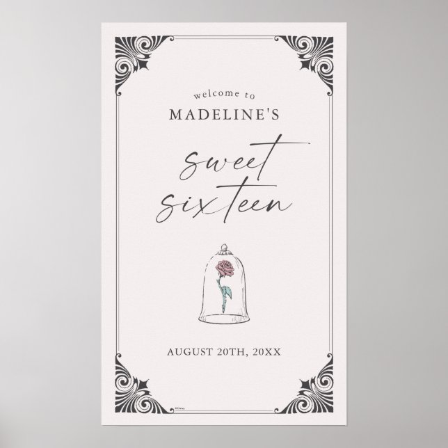 Beauty and the Beast | Enchanted Rose Sweet 16 Poster (Front)