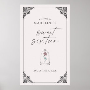 Beauty and the Beast Enchanted Rose Sweet 16 Poster