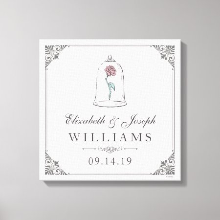 Beauty And The Beast | Enchanted Rose Wedding Canvas Print