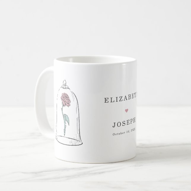 Beauty and the Beast | Enchanted Rose Wedding  Coffee Mug (Front Left)
