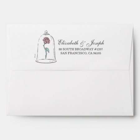 Beauty And The Beast | Enchanted Rose Wedding Envelope