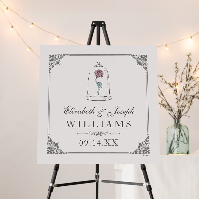 Beauty and the Beast | Enchanted Rose Wedding Foam Foam Board (In Situ (Stand))