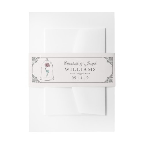 Beauty and the Beast | Enchanted Rose Wedding Invitation Belly Band
