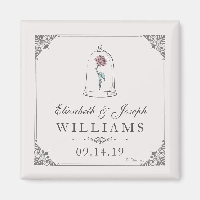 Beauty and the Beast | Enchanted Rose Wedding Magnet (Front)