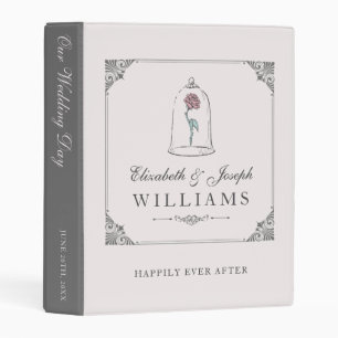 Beauty and the Beast   Enchanted Rose Wedding Mini Binder