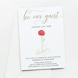 Beauty and the Beast Engagement Party Invitation