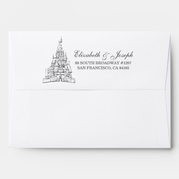 Beauty And The Beast | Fairy Tale Castle Wedding Envelope