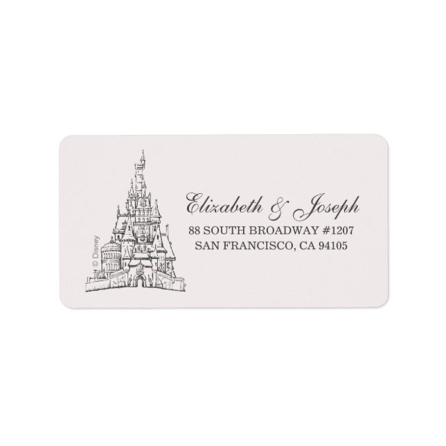Beauty and the Beast | Fairy Tale Castle Wedding Label (Front)