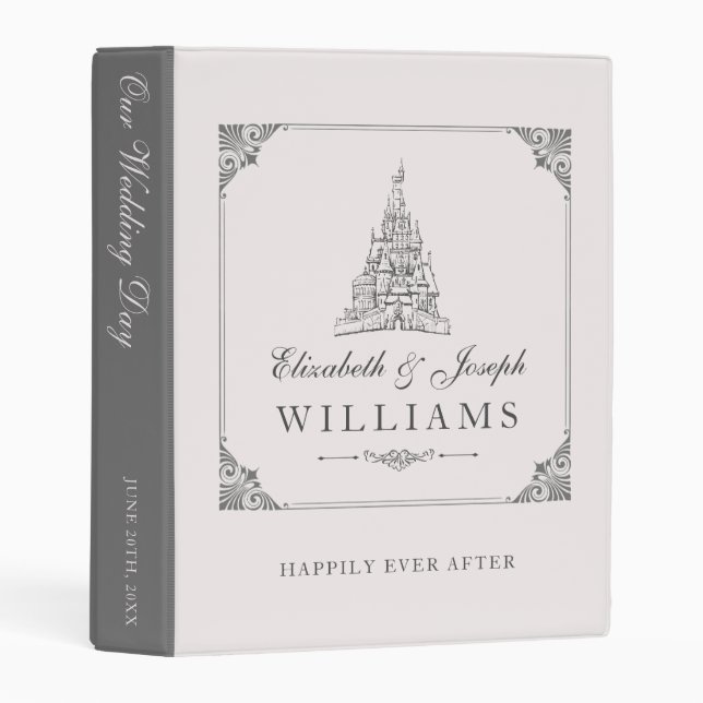 Beauty and the Beast | Fairy Tale Castle Wedding Mini Binder (Front/Spine)