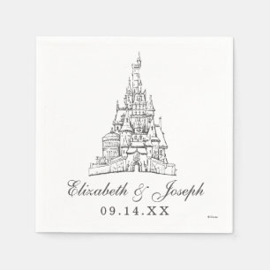 Beauty and the Beast Fairy Tale Castle Wedding Napkins