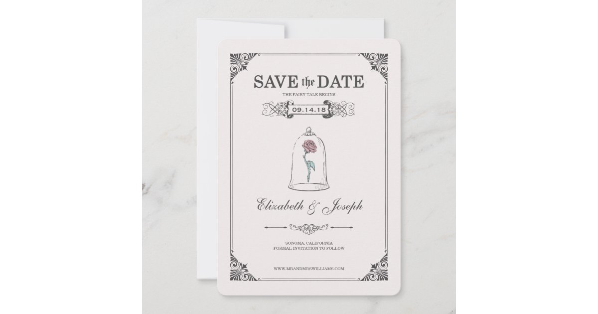 Beauty and the Beast | Fairy Tale - Save the Date | Zazzle.com