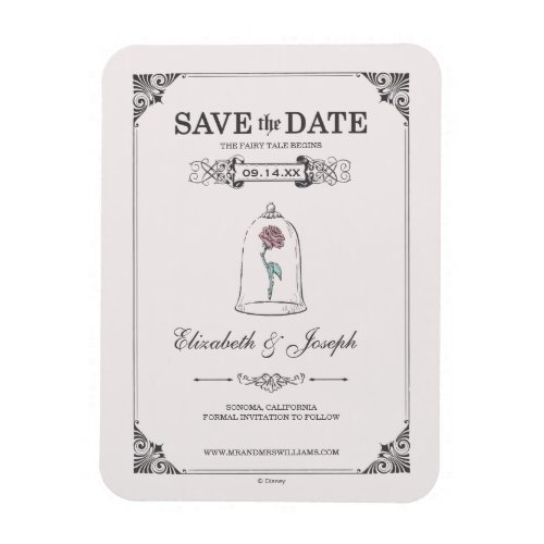 Beauty and the Beast  Fairy Tale _ Save the Date Magnet