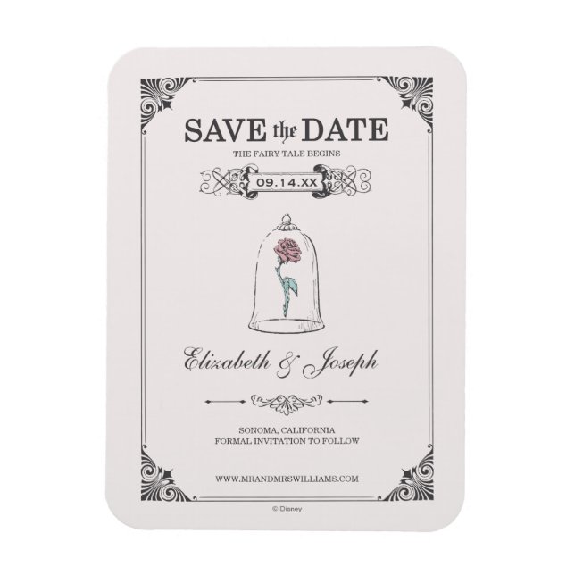 Beauty and the Beast | Fairy Tale - Save the Date Magnet (Vertical)