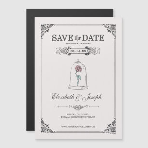 Beauty and the Beast   Fairy Tale - Save the Date Magnetic Invitation