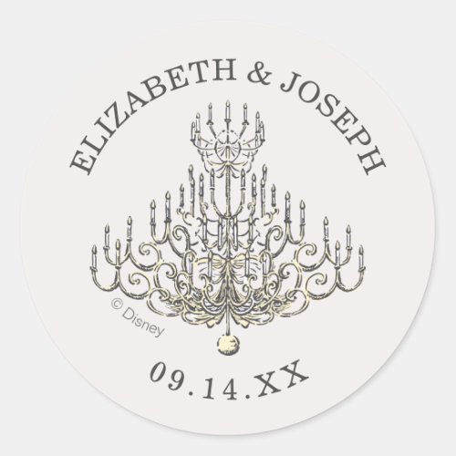 Beauty and the Beast  Fairy Tale Wedding Classic Round Sticker