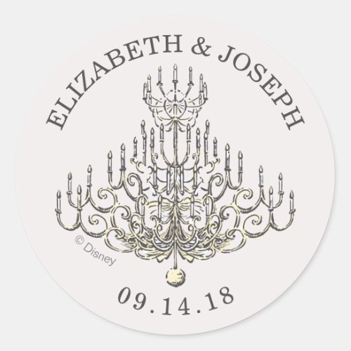 Beauty and the Beast  Fairy Tale Wedding Classic Round Sticker