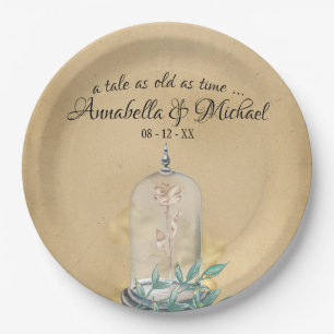 Beauty and the Beast Fairytale Rose Paper Plates