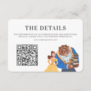 Beauty and the Beast Fairytale Wedding Enclosure Card