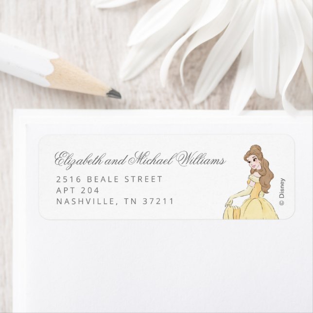 Beauty and the Beast  - Girl Baby Shower Label (Insitu)