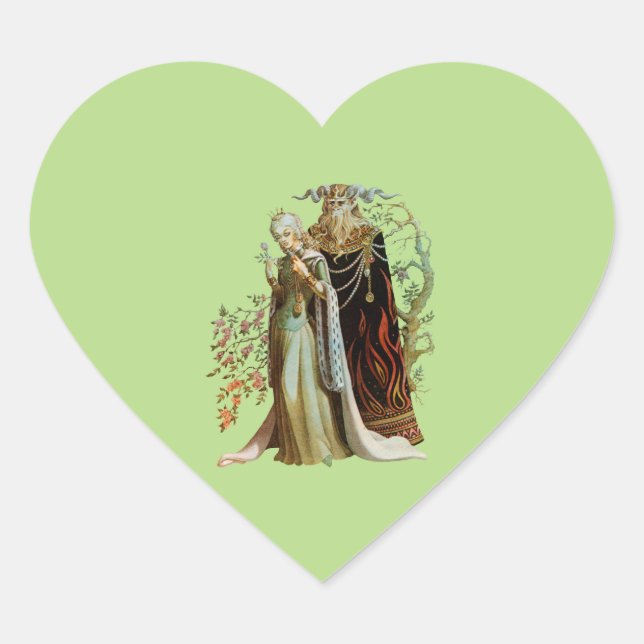 Beauty and the Beast Heart Sticker (Front)