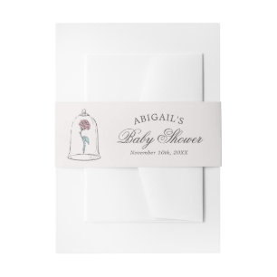 Beauty and the Beast It's a Girl Baby Shower Invitation Belly Band