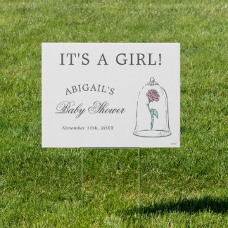Beauty and the Beast | It's a Girl Baby Shower Sign