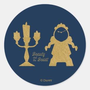 Beauty And The Beast   Lumiere & Cogsworth Classic Round Sticker