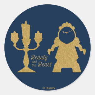 Beauty And The Beast   Lumiere & Cogsworth Classic Round Sticker