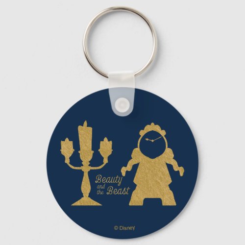 Beauty And The Beast  Lumiere  Cogsworth Keychain