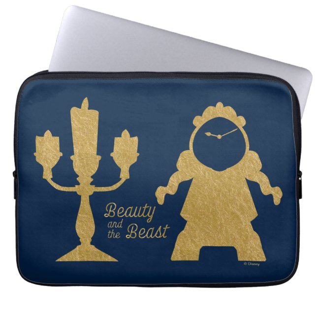 Beauty And The Beast | Lumiere & Cogsworth Laptop Sleeve (Front)
