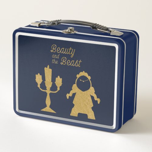 Beauty And The Beast  Lumiere  Cogsworth Metal Lunch Box
