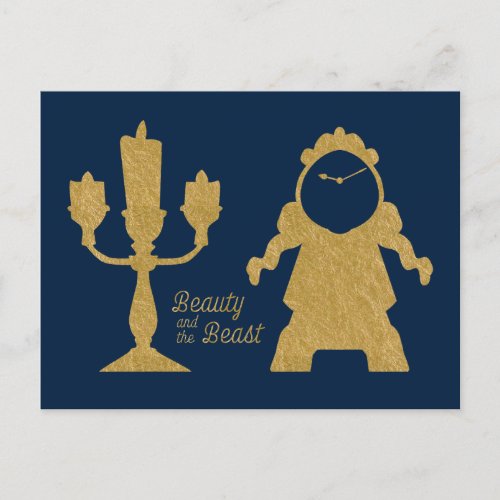 Beauty And The Beast  Lumiere  Cogsworth Postcard