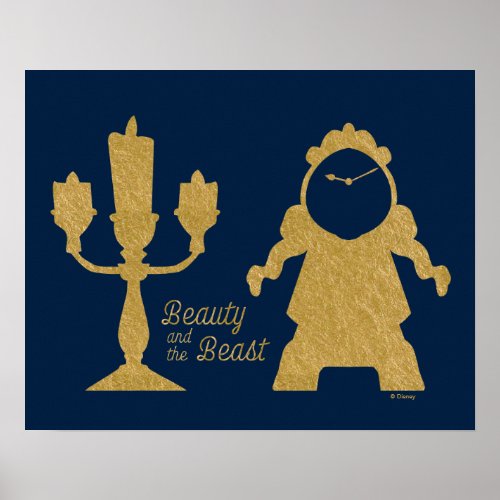 Beauty And The Beast  Lumiere  Cogsworth Poster
