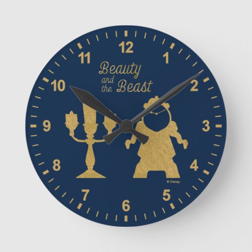 Beauty And The Beast  Lumiere  Cogsworth Round Clock